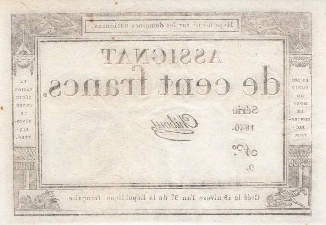 Assignat 100 Francs 1795